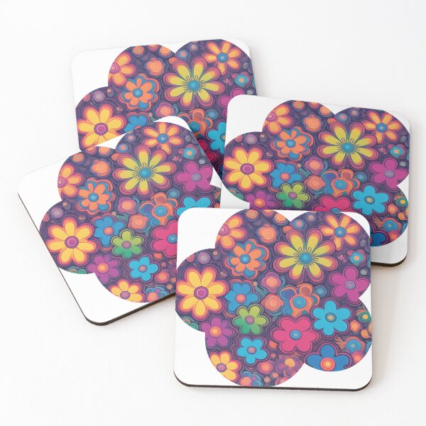 Item preview, Psychedelic Vibrant Bright Colorful Flowers designed and sold by Cozy-Home10.