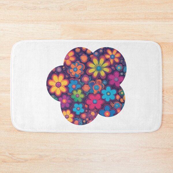 Item preview, Psychedelic Vibrant Bright Colorful Flowers designed and sold by Cozy-Home10.