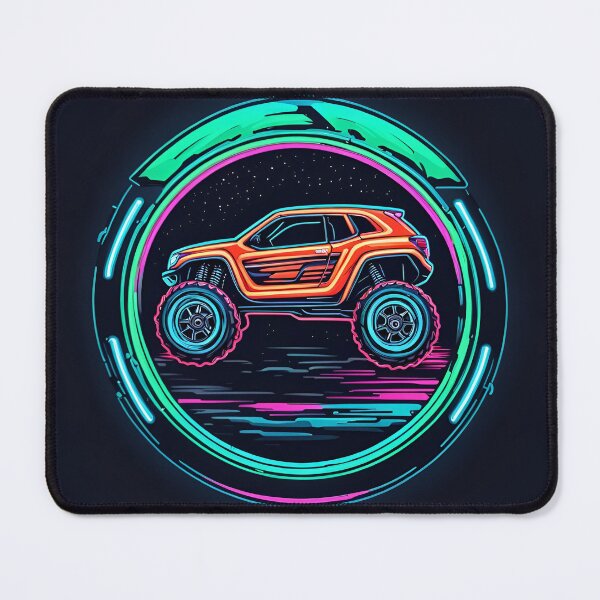 Artikelvorschau, Off-Road-Orange-Rennwagen-Neon-Kunst entworfen und verkauft von simaso.