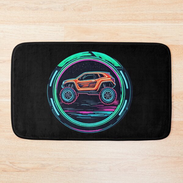 Artikelvorschau, Off-Road-Orange-Rennwagen-Neon-Kunst entworfen und verkauft von simaso.