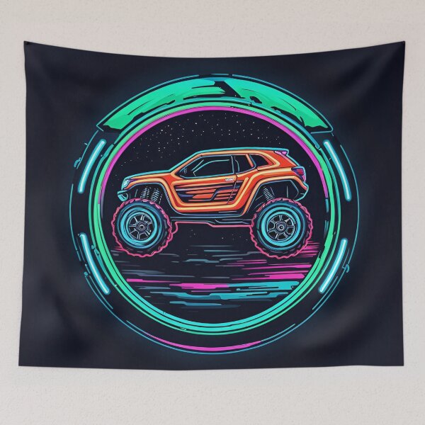 Item preview, Off-Road Orange Racing Car Neon Art  designed and sold by simaso.