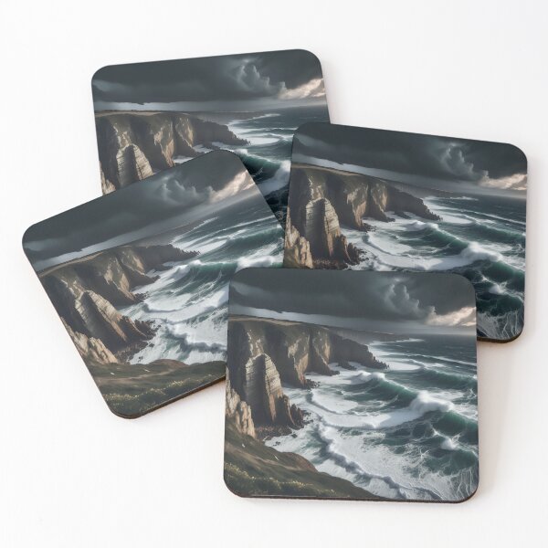 Item preview, Steep cliffs with black sky designed and sold by Inspyralia.