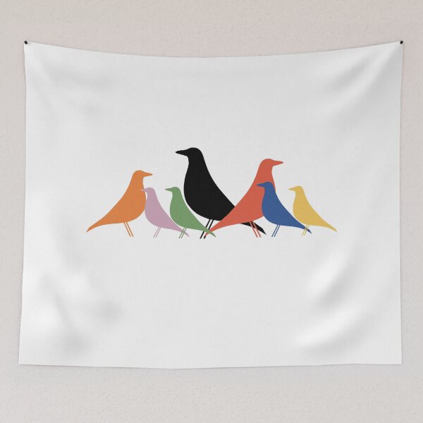 Item preview, Le Corbusier inspired Eames bird colourful gathering - Architecture designed and sold by SLGA-Designs.