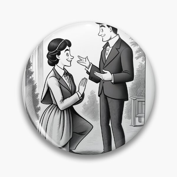 Item preview, A funny cartoon of a woman proposing to a man designed and sold by pretty-Designed.