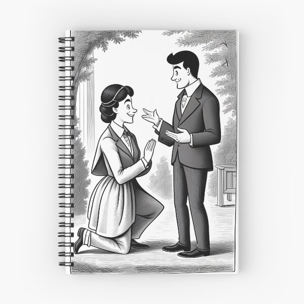 Item preview, A funny cartoon of a woman proposing to a man designed and sold by pretty-Designed.