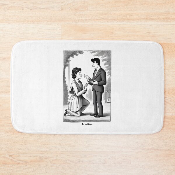 Item preview, A funny cartoon of a woman proposing to a man designed and sold by pretty-Designed.