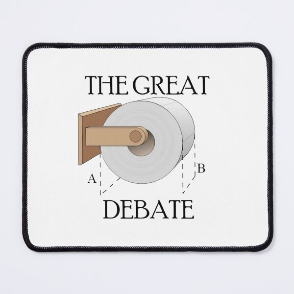 Item preview, The Great Debate. Toilet Paper Meme. Silly Viral Trend designed and sold by SillyMerchant.
