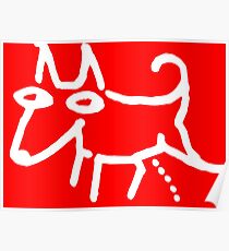 Peeing Dog Poster