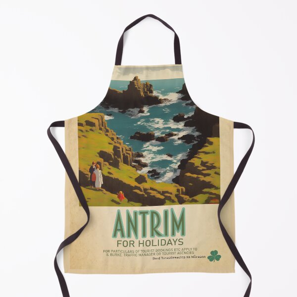 Item preview, Antrim Vintage Irish Tourism Poster designed and sold by REAL IRISH GIFTS.