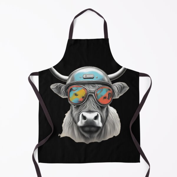 Item preview, Highland Cow Moobiker designed and sold by Zenvo.