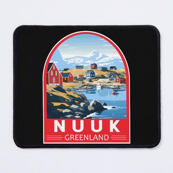 Item preview, Nuuk Greenland Travel Art Emblem designed and sold by KrisSidDesigns.