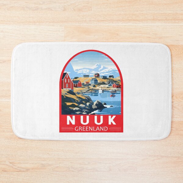 Item preview, Nuuk Greenland Travel Art Emblem designed and sold by KrisSidDesigns.