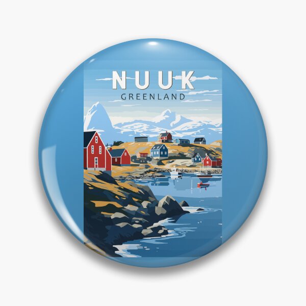 Item preview, Nuuk Greenland Travel Art Vintage designed and sold by KrisSidDesigns.