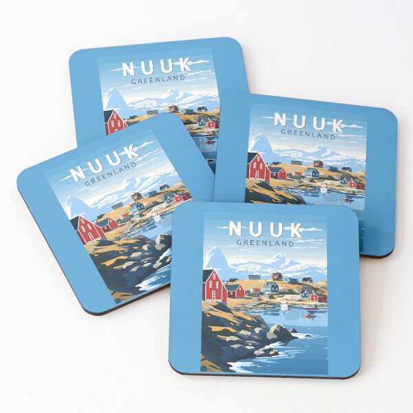 Item preview, Nuuk Greenland Travel Art Vintage designed and sold by KrisSidDesigns.
