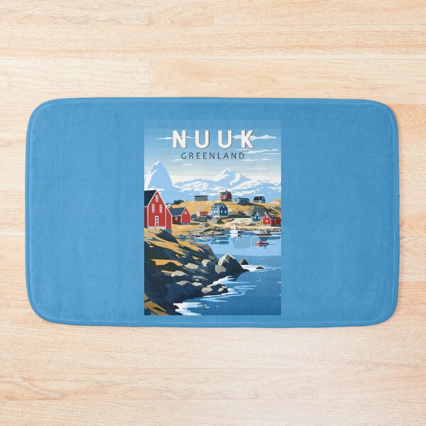 Item preview, Nuuk Greenland Travel Art Vintage designed and sold by KrisSidDesigns.