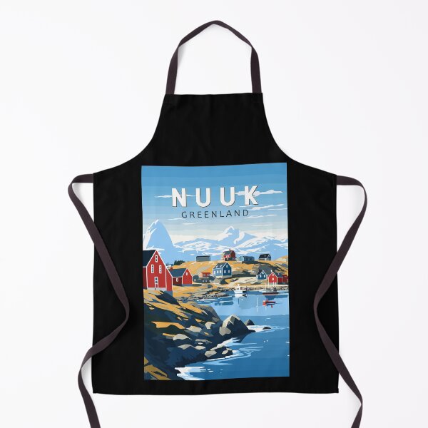 Item preview, Nuuk Greenland Travel Art Vintage designed and sold by KrisSidDesigns.
