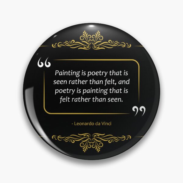 Item preview, Leonardo da Vinci quote Painting is Poetry designed and sold by paragonDesign28.