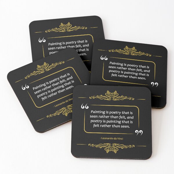 Item preview, Leonardo da Vinci quote Painting is Poetry designed and sold by paragonDesign28.