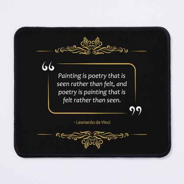 Item preview, Leonardo da Vinci quote Painting is Poetry designed and sold by paragonDesign28.
