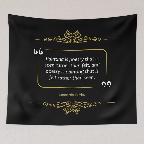 Item preview, Leonardo da Vinci quote Painting is Poetry designed and sold by paragonDesign28.