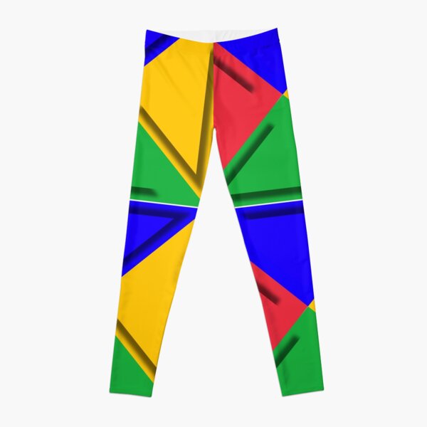 Four color triangle shape art customized  Leggings