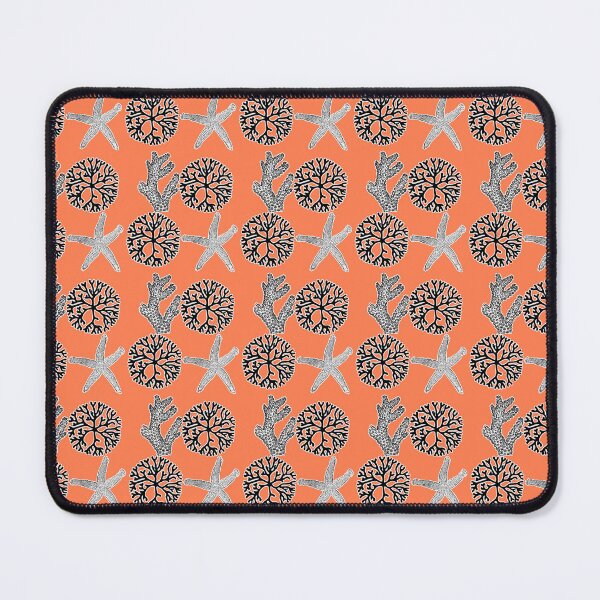 Item preview, SOS: Seaweed & Starfish Coral Defense on Orange Background designed and sold by IraNiva.