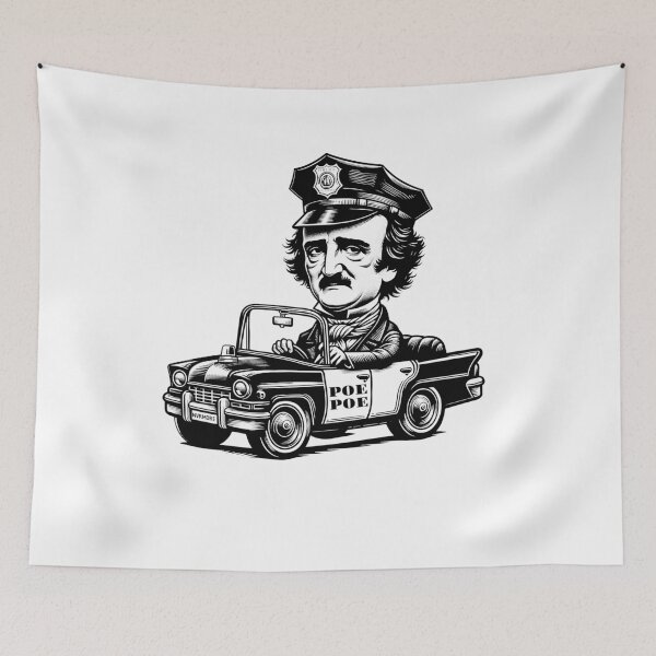 Item preview, Edgar Allan Poe Poe Funny Police designed and sold by PoeandCoLit.
