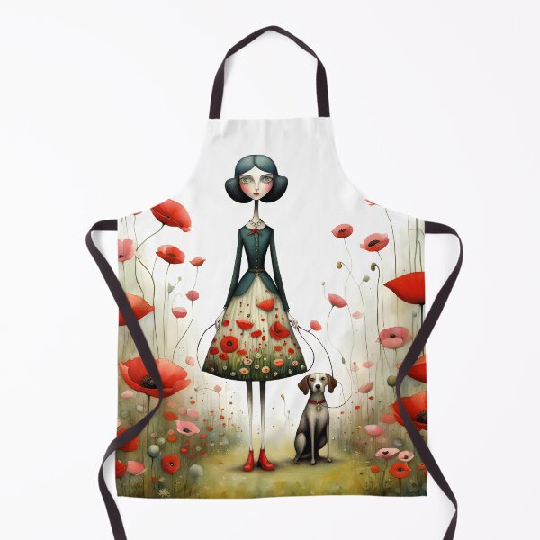 Item preview, Doll with dog and poppies designed and sold by Coolparrotgirl.