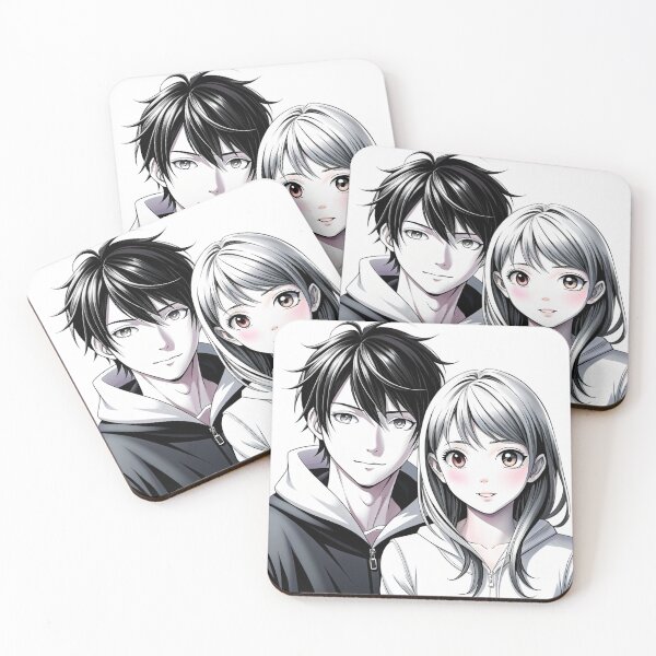 Item preview, Cute manga couple designed and sold by ArtefactShop.