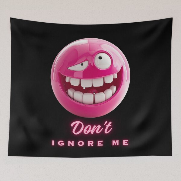 Item preview, Don't ignore me - pink emoticon designed and sold by silent-violin.