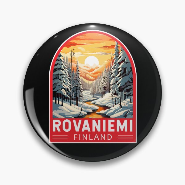 Item preview, Rovaniemi Finland Travel Art Emblem designed and sold by KrisSidDesigns.