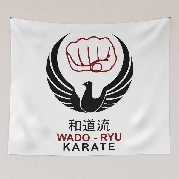 Item preview, Karate Wado-Ryu Whispers Kanji Cloaked Elegance White2 Design designed and sold by LuizSilva1983.