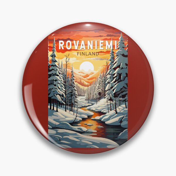 Item preview, Rovaniemi Finland Travel Art Vintage designed and sold by KrisSidDesigns.