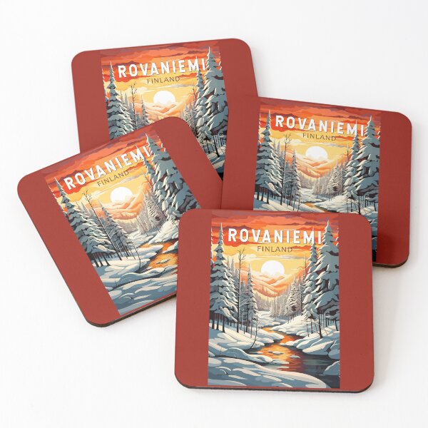 Item preview, Rovaniemi Finland Travel Art Vintage designed and sold by KrisSidDesigns.