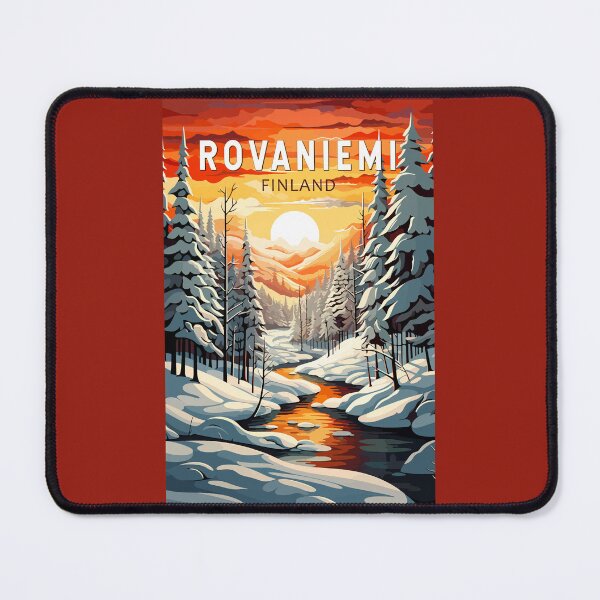 Item preview, Rovaniemi Finland Travel Art Vintage designed and sold by KrisSidDesigns.