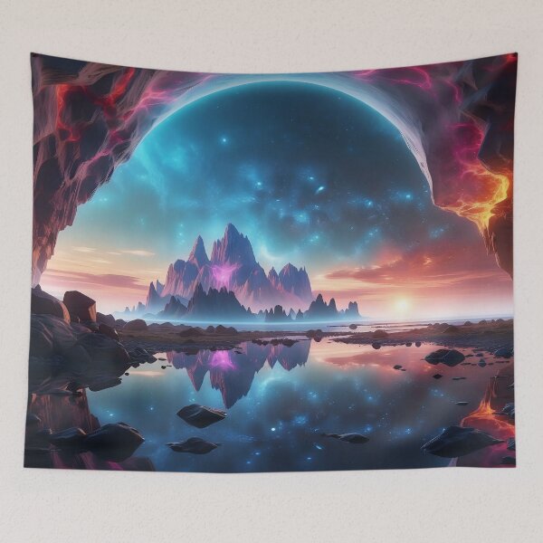 Item preview, Interstellar Gateway Dawn of Creation in Celestial Harmony designed and sold by ArtComixHaven.