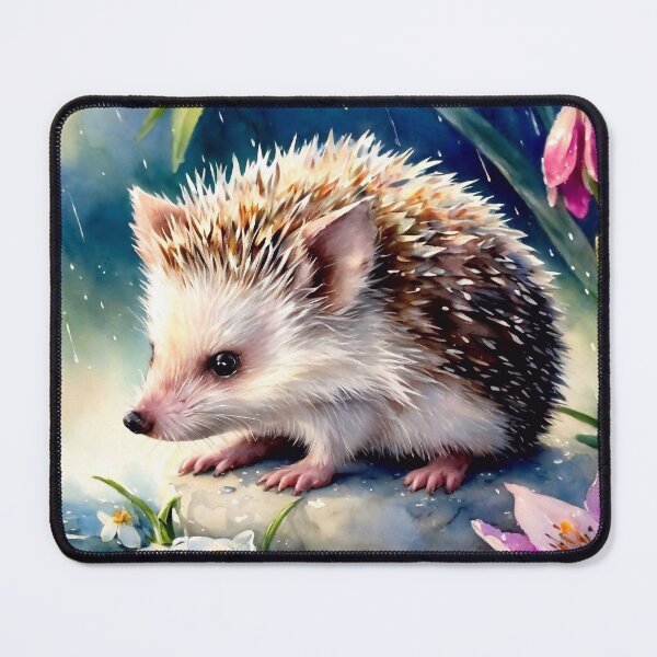 Item preview, The hedgehog gets wet in the rain designed and sold by M-Y-A-R-T-.