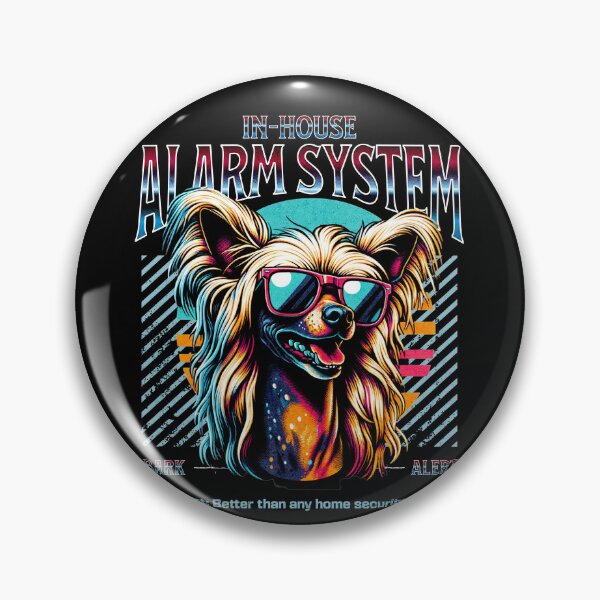 Item preview, Bark Alert Chinese Crested Dog designed and sold by RedDesignSyc.