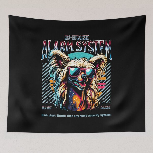 Item preview, Bark Alert Chinese Crested Dog designed and sold by RedDesignSyc.