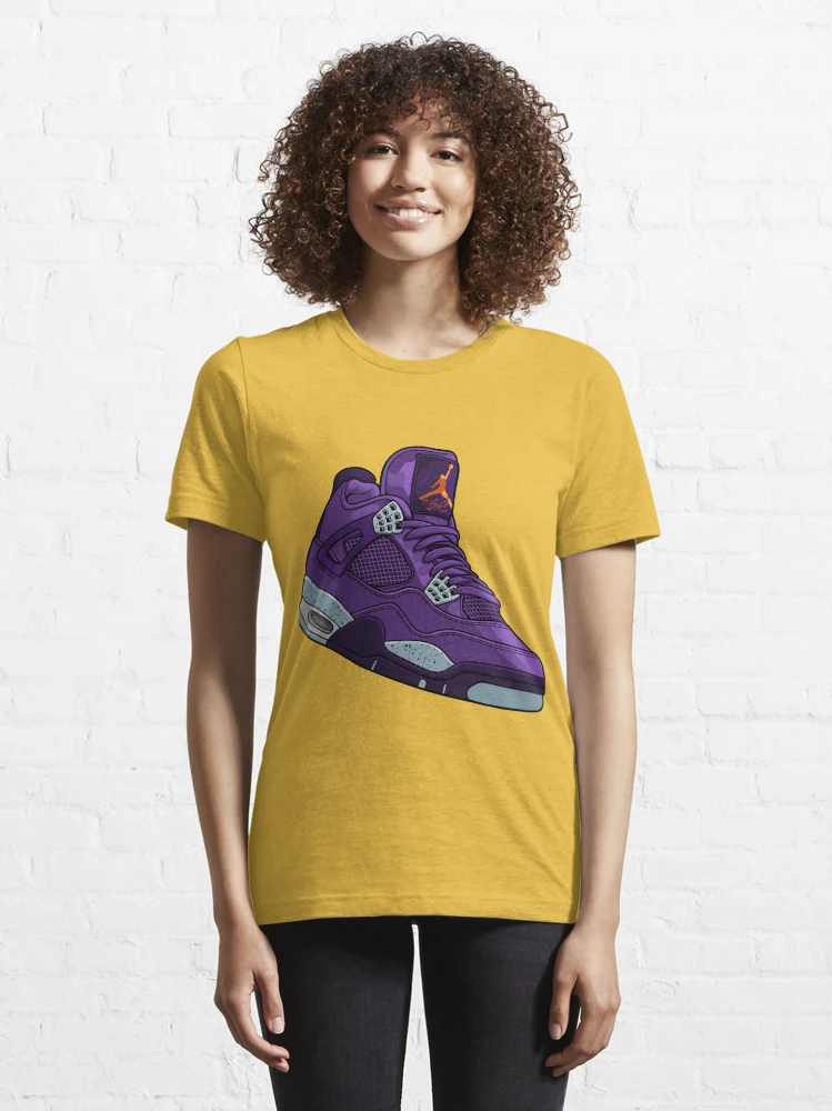 Purple and yellow jordan shirt on sale