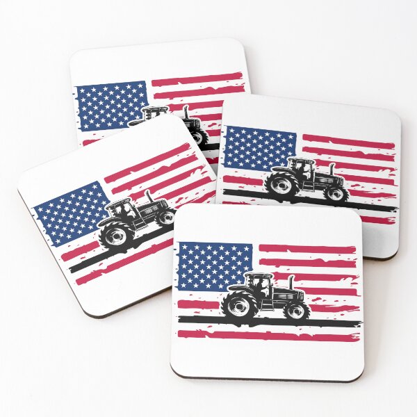 Item preview, USA Farm Tractor, US Farmer, Distressed American Flag designed and sold by ArtAlexDesign.
