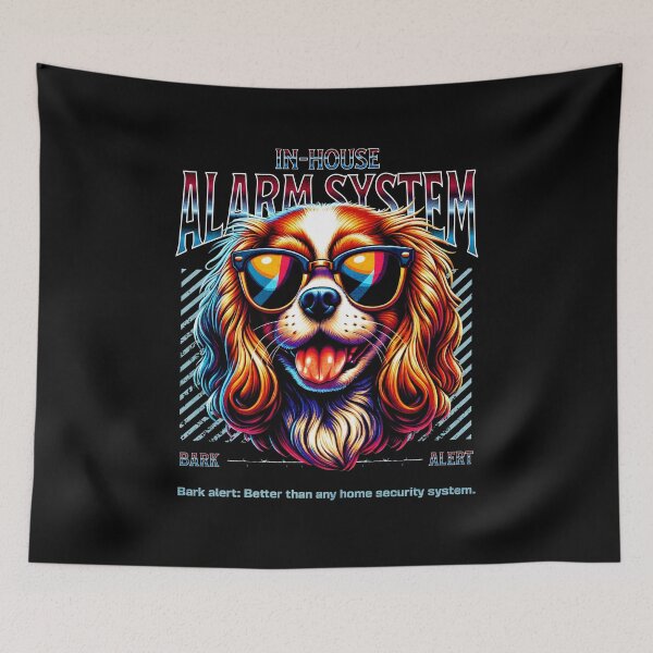 Item preview, Bark Alert Cavalier King Charles Spaniel Dog designed and sold by RedDesignSyc.