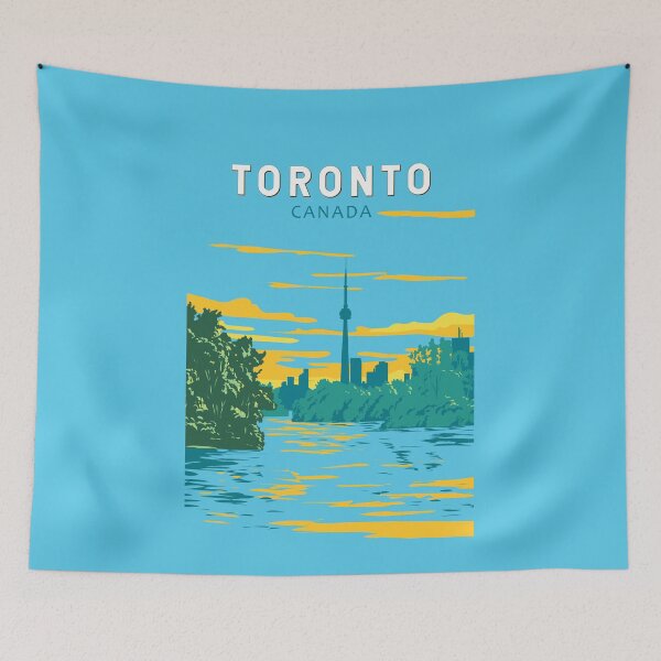 Item preview, Toronto Canada Travel Art Vintage designed and sold by KrisSidDesigns.