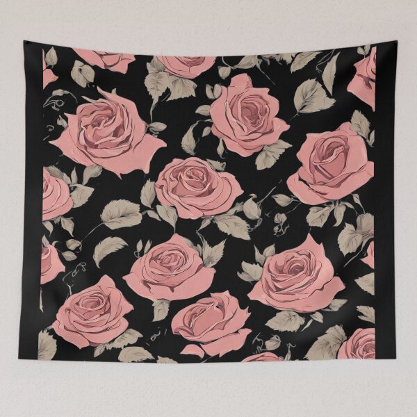 Item preview, Vintage Retro Red Roses Big Pattern designed and sold by Trendz by Ami.