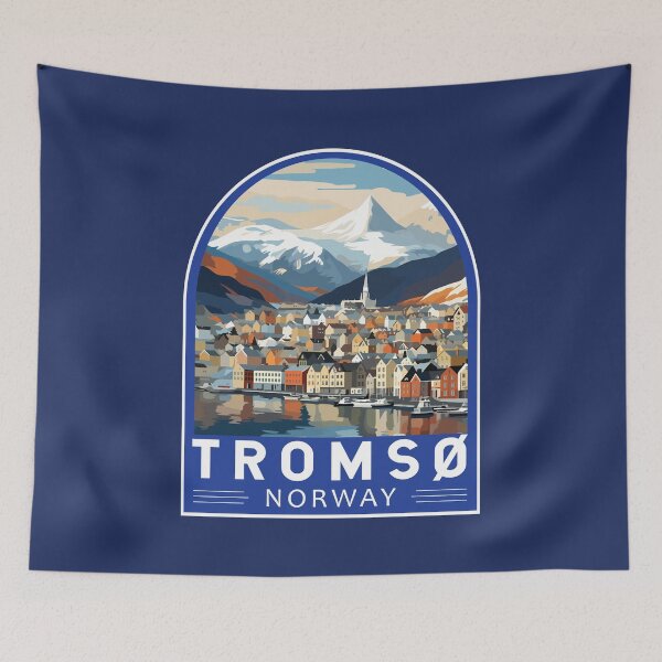 Item preview, Tromso Norway Travel Art Emblem designed and sold by KrisSidDesigns.