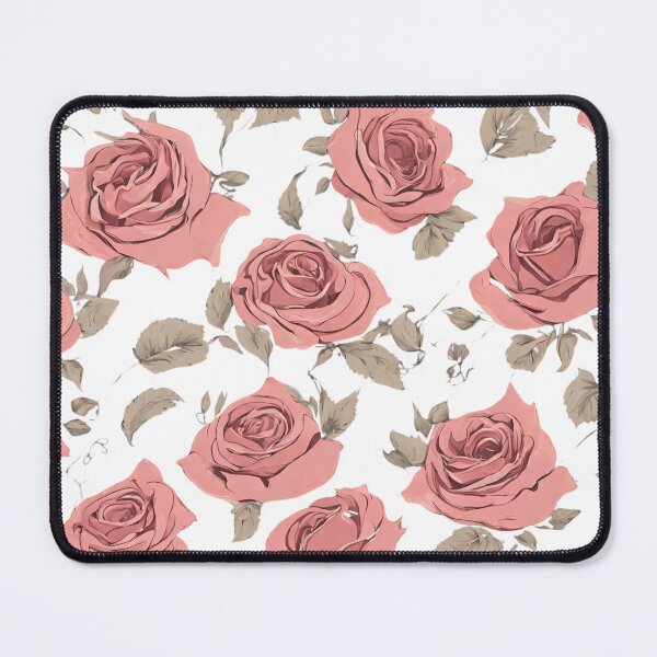 Item preview, Vintage Retro Red Roses Big Pattern designed and sold by Trendz by Ami.
