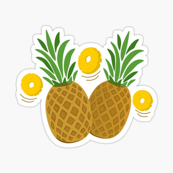 Fun and Funky Pineapples Sticker