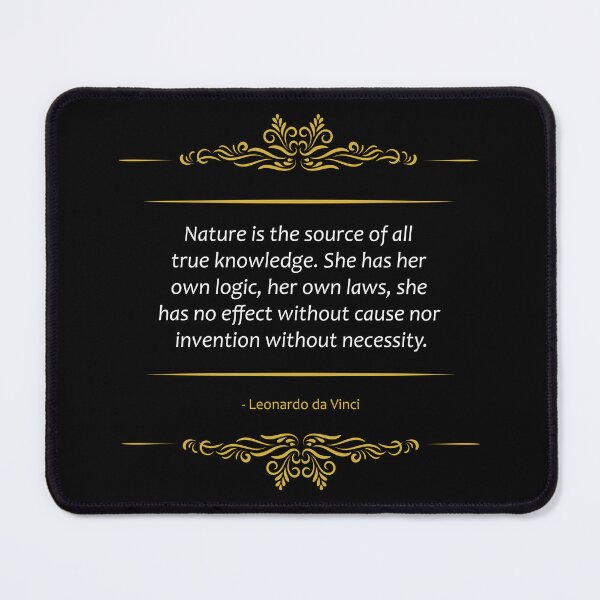 Item preview, Leonardo da Vinci quote The Mother Nature designed and sold by paragonDesign28.