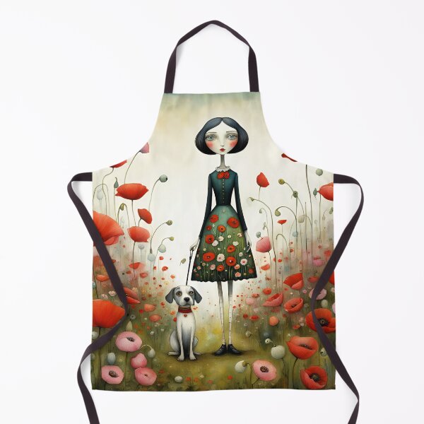 Item preview, Doll with white dog and poppies designed and sold by Coolparrotgirl.