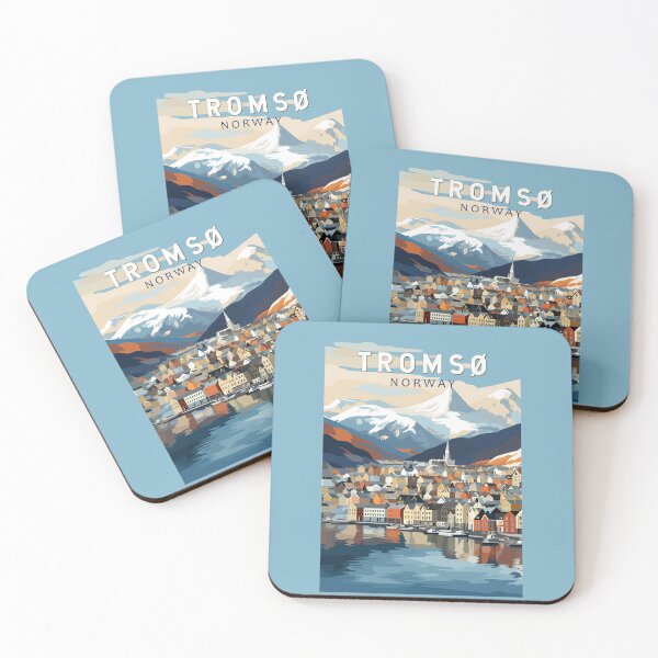 Item preview, Tromso Norway Travel Art Vintage designed and sold by KrisSidDesigns.